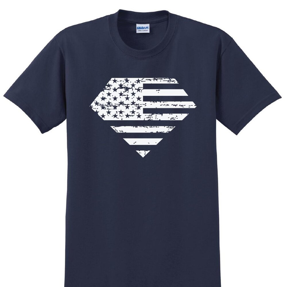 Distressed Superman American Flag